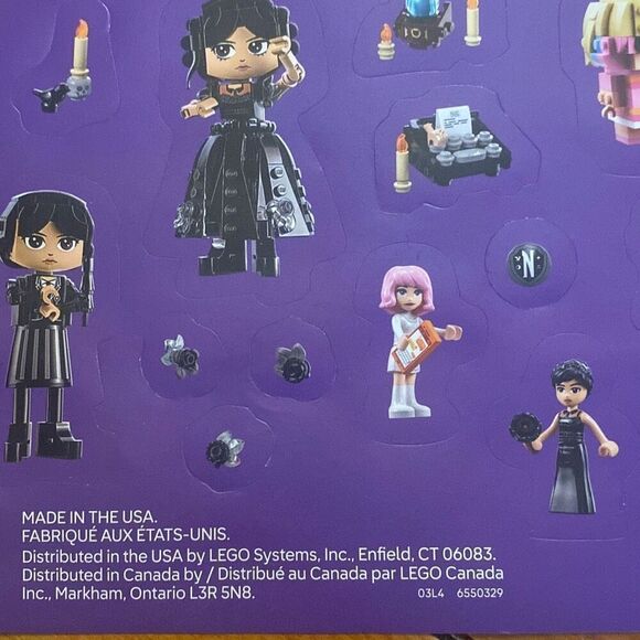 Lego Wednesday New Sticker Sheet Set 76781  76780 40750 Sheet NEW RARE Addams - Picture 3 of 7